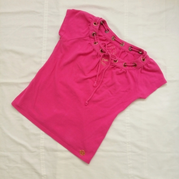 MICHAEL KORS Magenta Short Sleeve Shirt - Picture 3 of 13